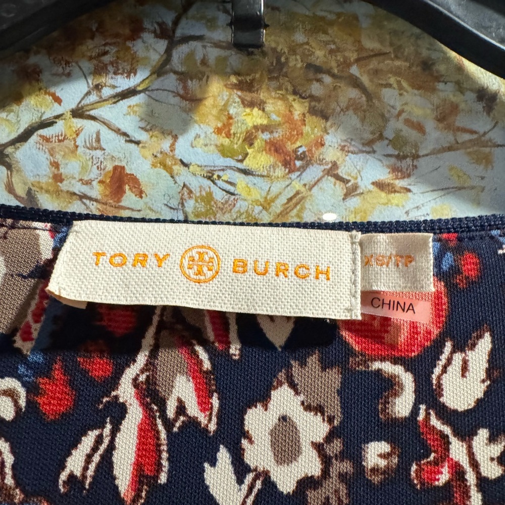 Tory Burch Navy Floral Dress - Picture 5 of 5
